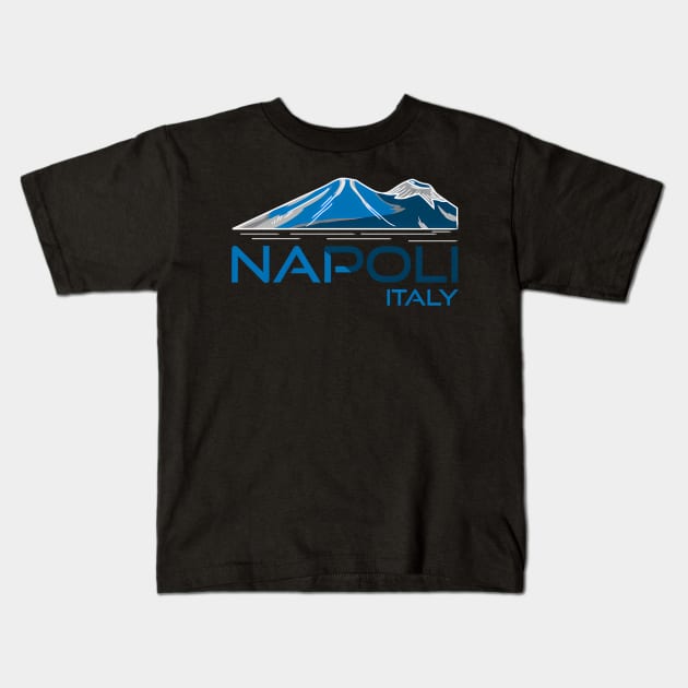 Napoli Italy Mt Vesuvius Kids T-Shirt by Sink-Lux